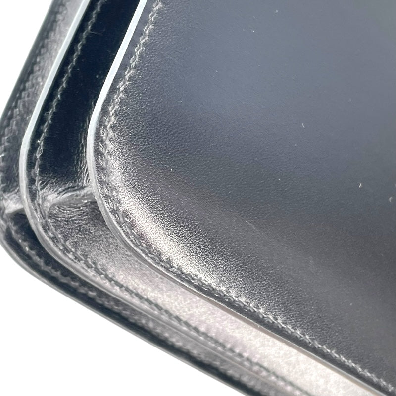 エルメス HERMES コンスタンス3 ミニ ミロワール K刻 ブラック GD金具 ボックスカーフ レディース ショルダーバッグ