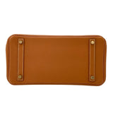 エルメス HERMES バーキン30 □E刻 ゴールド GD金具 トゴ レディース ハンドバッグ