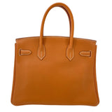 エルメス HERMES バーキン30 □E刻 ゴールド GD金具 トゴ レディース ハンドバッグ
