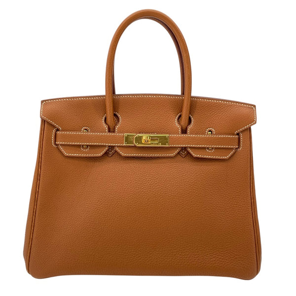 エルメス HERMES バーキン30 □E刻 ゴールド GD金具 トゴ レディース ハンドバッグ