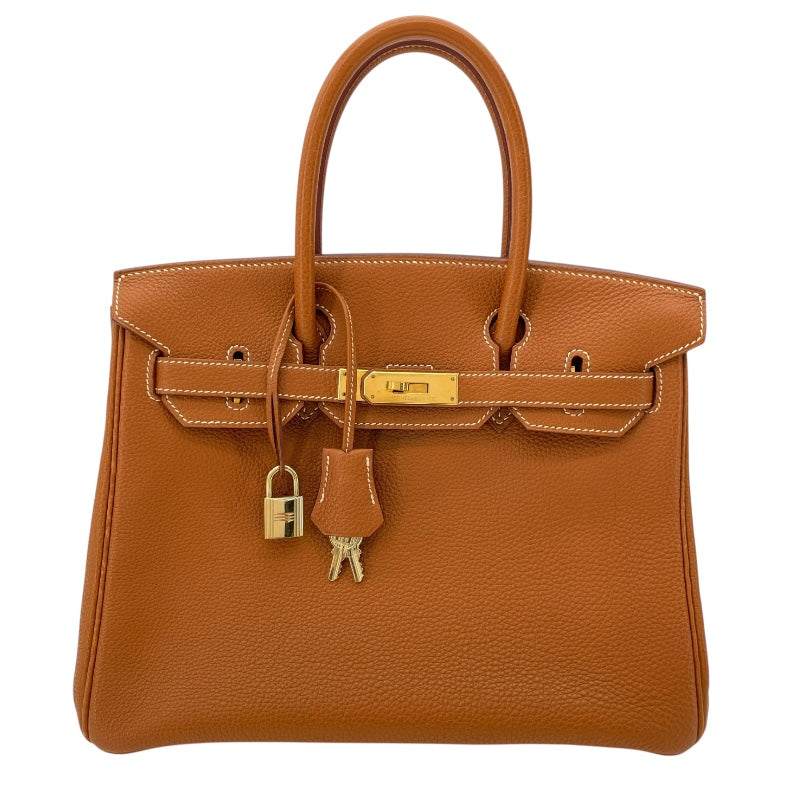 エルメス HERMES バーキン30 □E刻 ゴールド GD金具 トゴ レディース ハンドバッグ