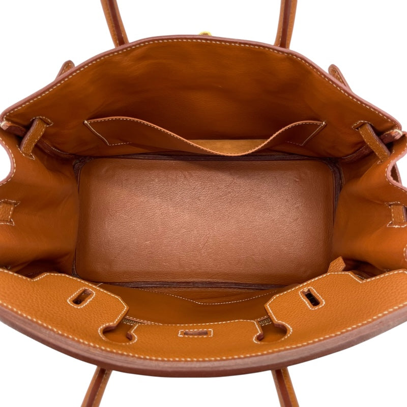 エルメス HERMES バーキン30 □E刻 ゴールド GD金具 トゴ レディース ハンドバッグ