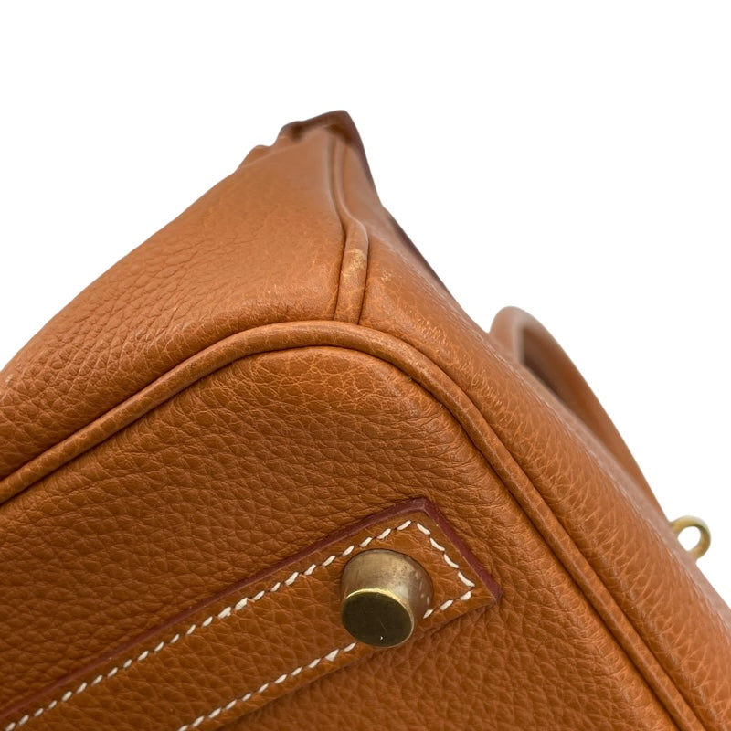 エルメス HERMES バーキン30 □E刻 ゴールド GD金具 トゴ レディース ハンドバッグ