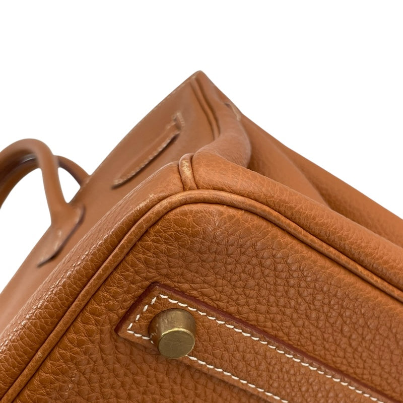 エルメス HERMES バーキン30 □E刻 ゴールド GD金具 トゴ レディース ハンドバッグ