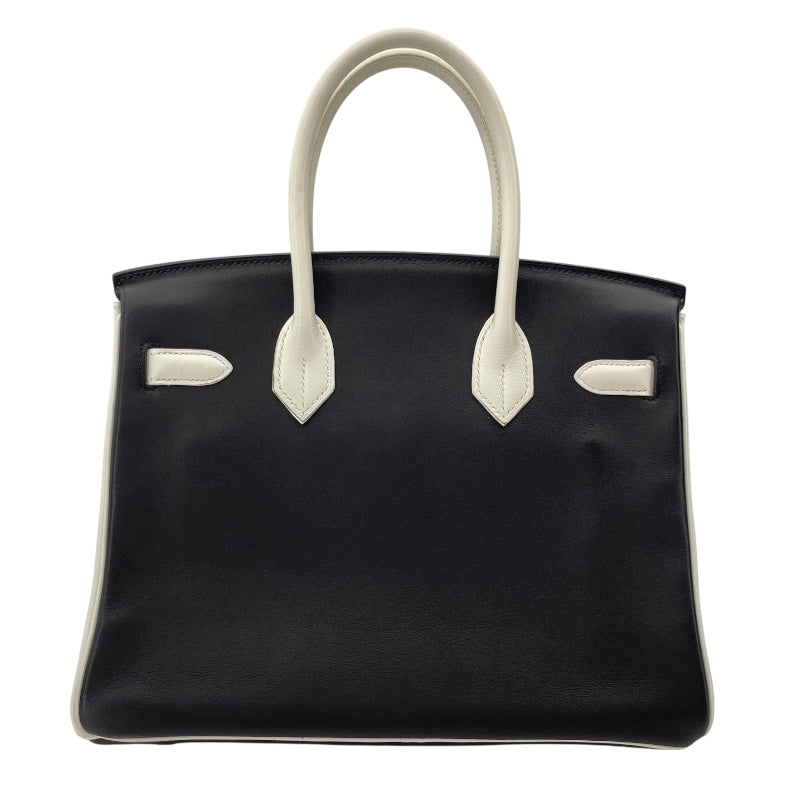 エルメス HERMES バーキン30 □K刻 ブラックxマッシュルーム SV金具 スイフト レディース ハンドバッグ