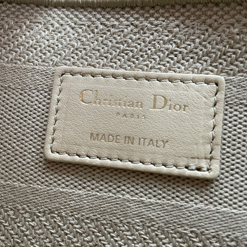 クリスチャン・ディオール Christian Dior レディディライト ミディアム ベージュ　GD金具 キャンバス レディース ショルダーバッグ