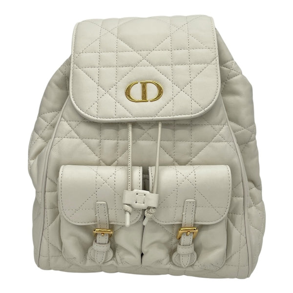 クリスチャン・ディオール Christian Dior Caroバックパック ミディアム M6301UNOZ ホワイト カナージュラム レディース リュック・デイパック