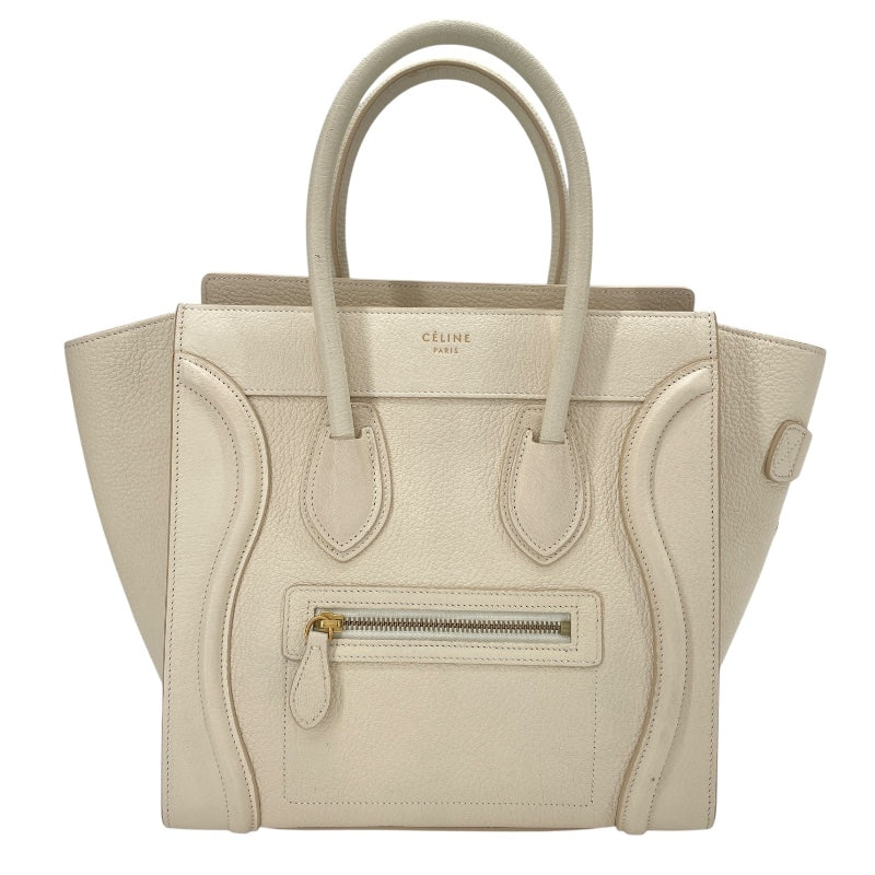 セリーヌ CELINE ラゲージ マイクロショッパー　 189793DRU アイボリー ドラムドカーフ レディース ハンドバッグ