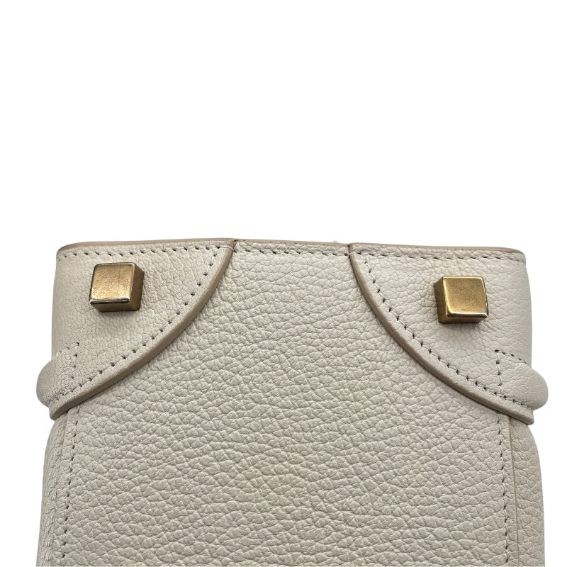 セリーヌ CELINE ラゲージ マイクロショッパー　 189793DRU アイボリー ドラムドカーフ レディース ハンドバッグ