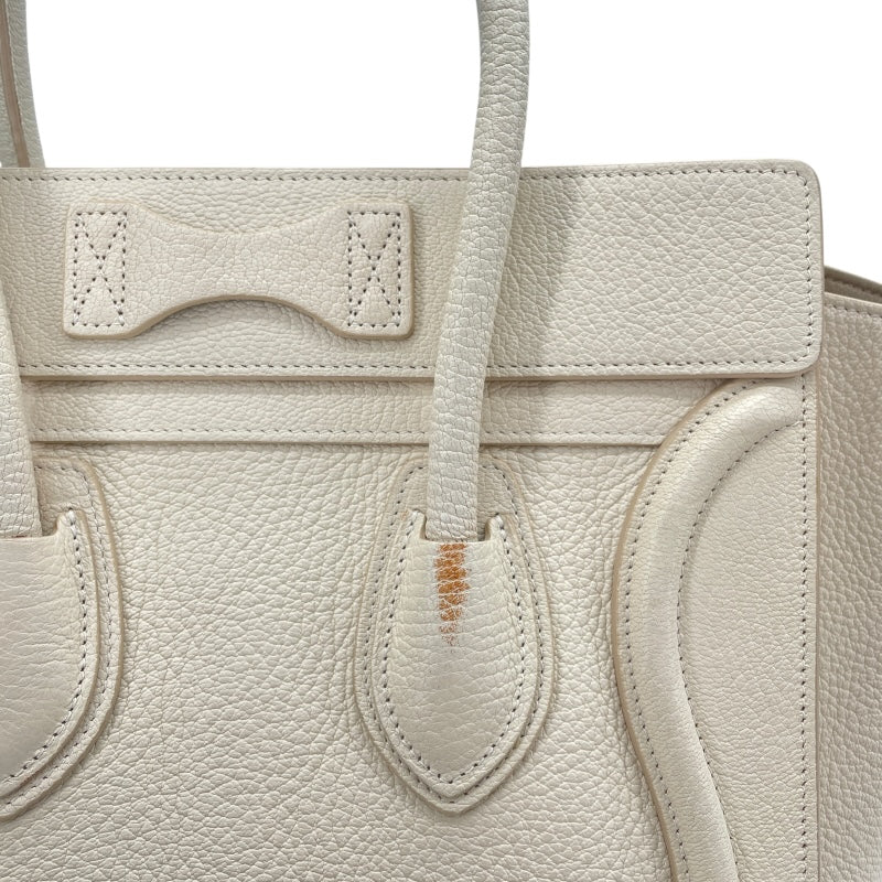 セリーヌ CELINE ラゲージ マイクロショッパー　 189793DRU アイボリー ドラムドカーフ レディース ハンドバッグ