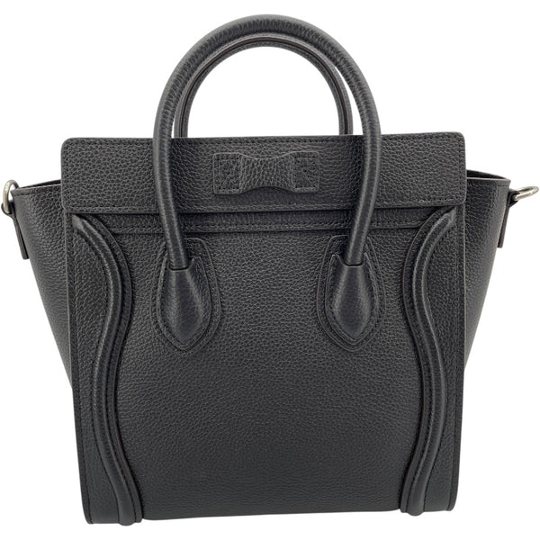 セリーヌ CELINE ラゲージ ナノショッパー 189243 ブラック ドラムドカーフ レディース ショルダーバッグ