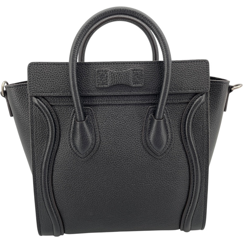 セリーヌ CELINE ラゲージ ナノショッパー 189243 ブラック ドラムドカーフ レディース ショルダーバッグ