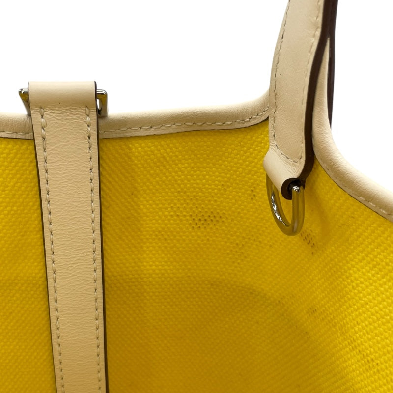 エルメス HERMES ピコタンロックPM カーゴ U刻 ジョーヌシトロンxナタ SV金具 トワル/スイフト レディース ハンドバッグ
