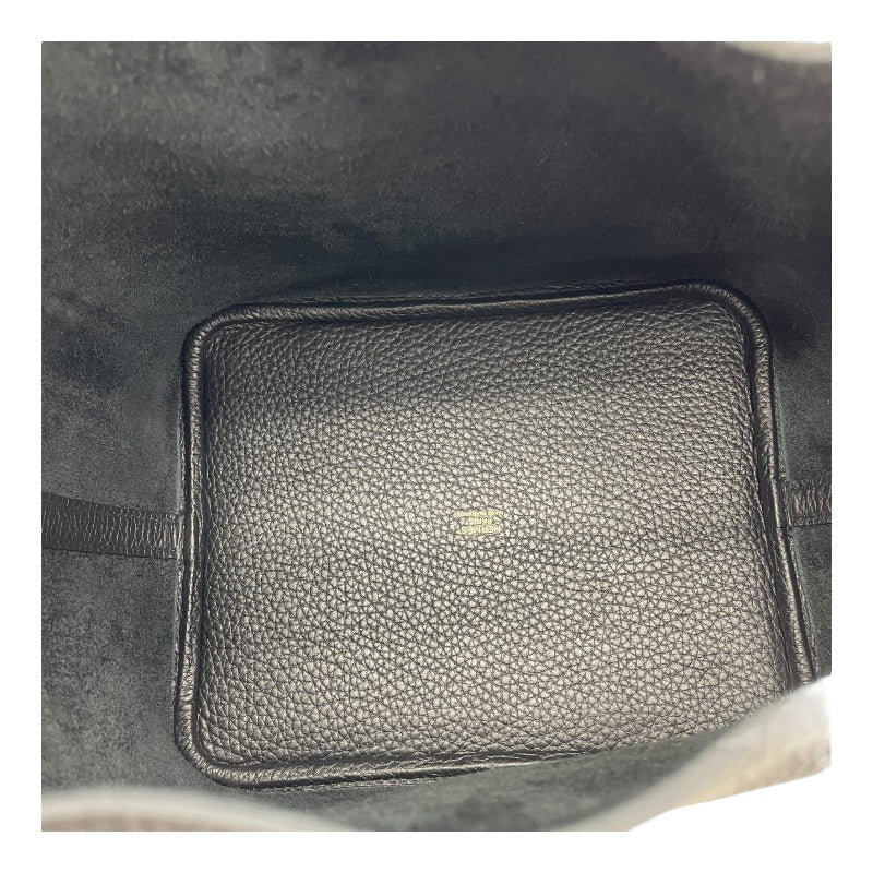 エルメス HERMES ピコタンロックMM W刻 ブラック GD金具 トリヨンクレマンス レディース ハンドバッグ