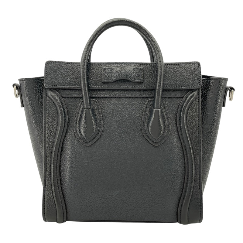 セリーヌ CELINE ラゲージナノショッパー 189243 ブラック レザー レディース ショルダーバッグ