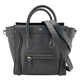 セリーヌ CELINE ラゲージナノショッパー 189243 ブラック レザー レディース ショルダーバッグ
