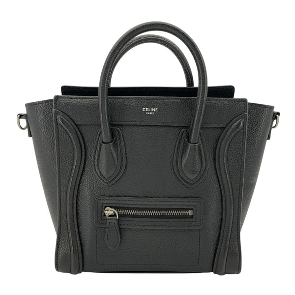 セリーヌ CELINE ラゲージナノショッパー 189243 ブラック レザー レディース ショルダーバッグ
