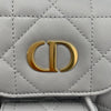 クリスチャン・ディオール Christian Dior Dior Caro バックパック スモール グレー GD金具 ラムスキン レディース リュック・デイパック