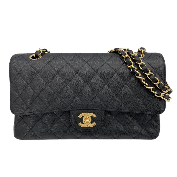 シャネル CHANEL マトラッセ25 A01112 15番台 ブラック GD金具 キャビアスキン レディース ショルダーバッグ