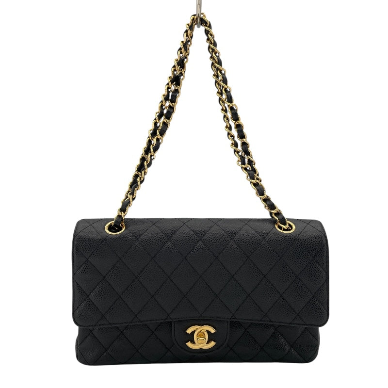 シャネル CHANEL マトラッセ25 A01112 15番台 ブラック GD金具 キャビアスキン レディース ショルダーバッグ