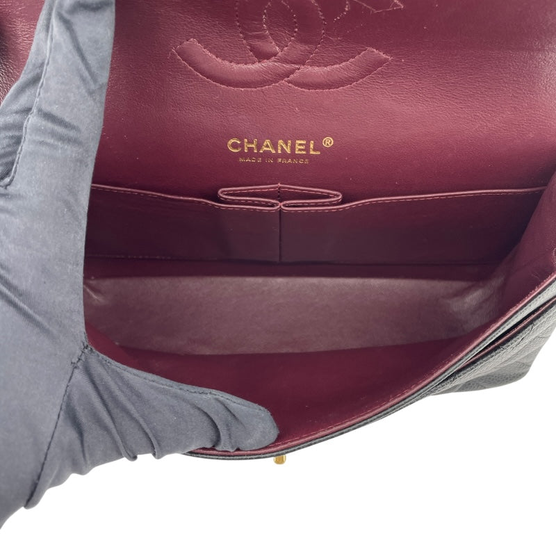 シャネル CHANEL マトラッセ25 A01112 15番台 ブラック GD金具 キャビアスキン レディース ショルダーバッグ