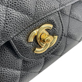 シャネル CHANEL マトラッセ25 A01112 15番台 ブラック GD金具 キャビアスキン レディース ショルダーバッグ