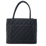 シャネル CHANEL 復刻トート A01804 5番台 ブラック SV金具 キャビアスキン レディース トートバッグ
