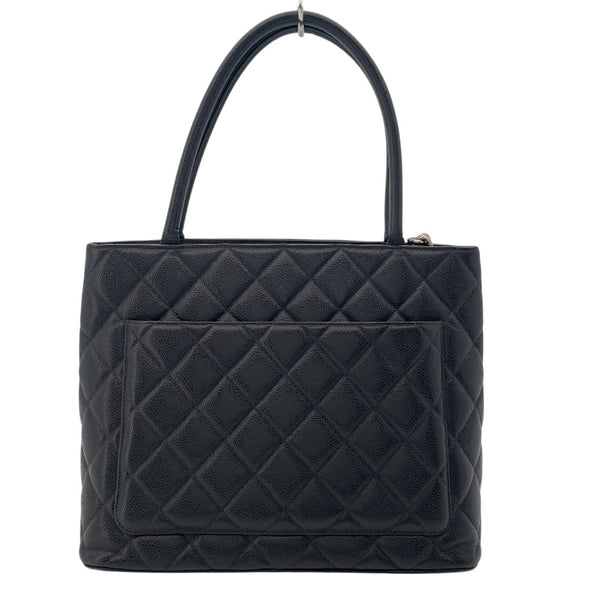 シャネル CHANEL 復刻トート A01804 5番台 ブラック SV金具 キャビアスキン レディース トートバッグ