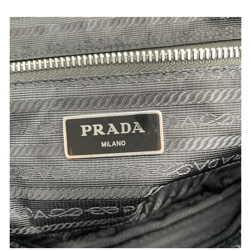 プラダ PRADA インプント チェーンショルダーバック 1BB903 ブラック キルティングナイロン レディース トートバッグ