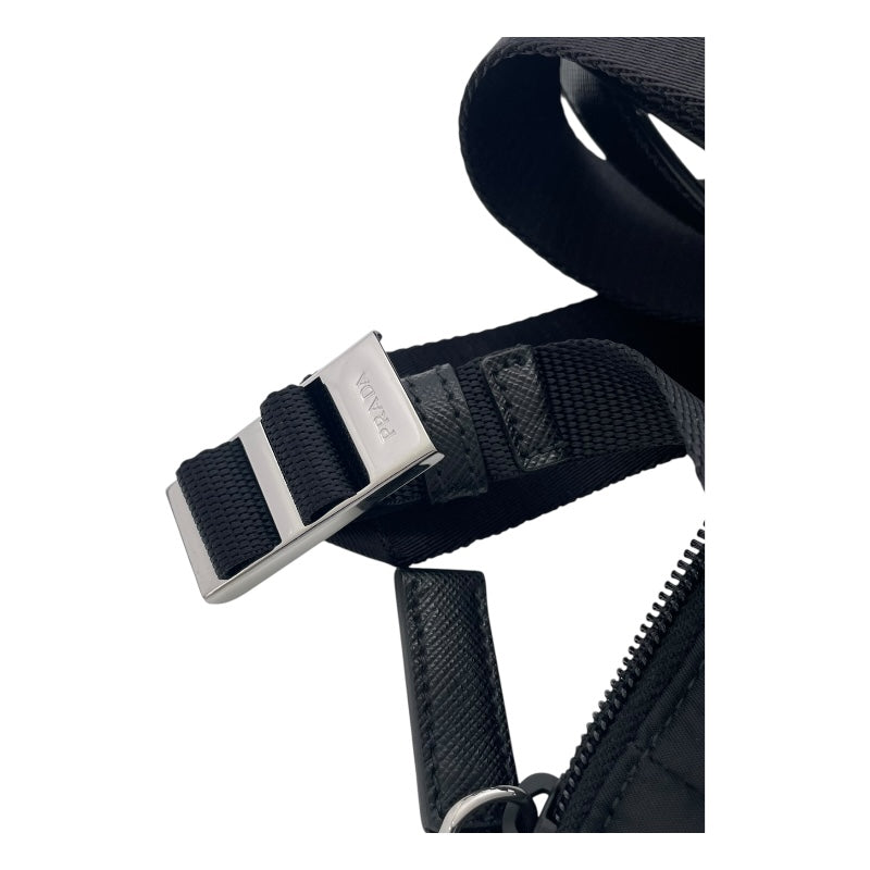 プラダ PRADA Re-Nylon サフィアーノ レザートートバッグ 2VG098 ブラック ナイロン メンズ トートバッグ