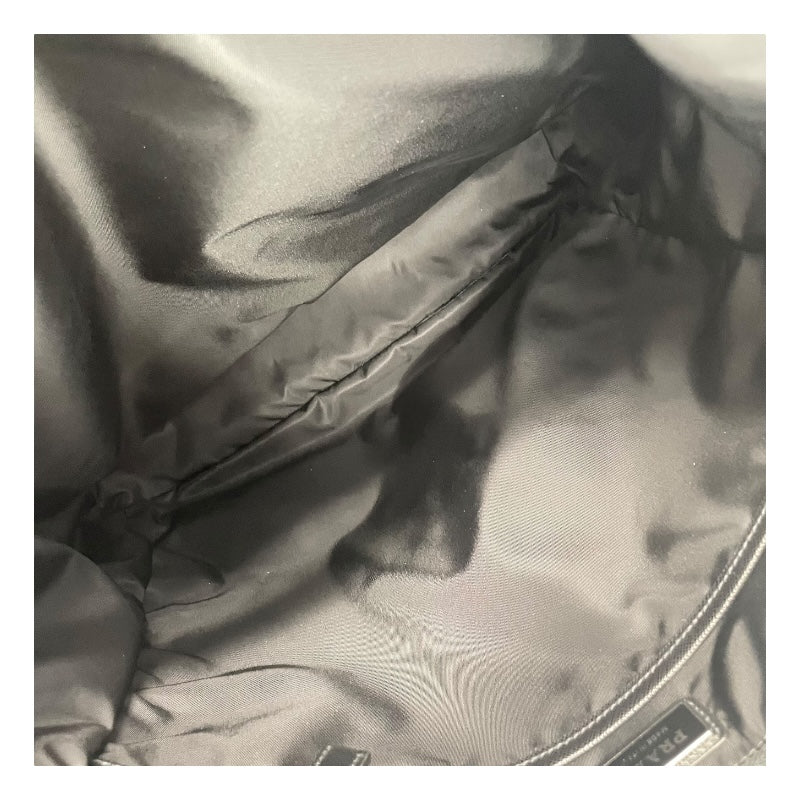 プラダ PRADA Re-Nylon サフィアーノ レザートートバッグ 2VG098 ブラック ナイロン メンズ トートバッグ