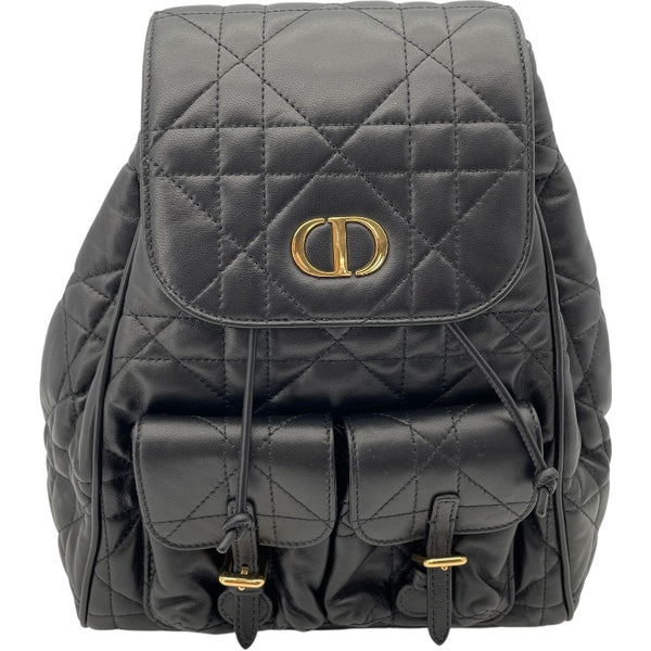 クリスチャン・ディオール Christian Dior Dior Caro バックパック ミディアム M6301UNOZ ブラック GD金具 ラムスキン レディース リュック・デイパック