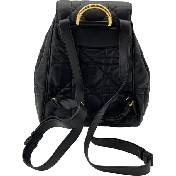 クリスチャン・ディオール Christian Dior Dior Caro バックパック ミディアム M6301UNOZ ブラック GD金具 ラムスキン レディース リュック・デイパック