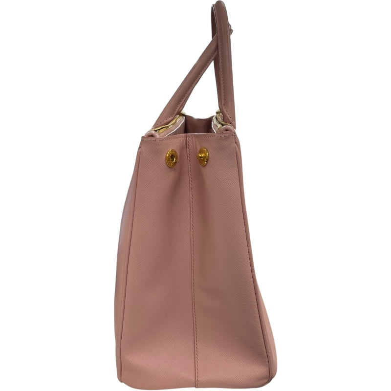 プラダ PRADA ガレリア ミディアム 1BA274 ピンク サフィアーノレザー レディース ハンドバッグ