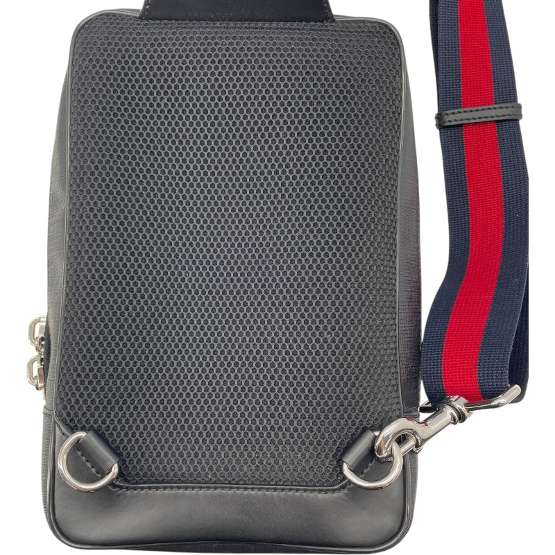 グッチ GUCCI ボディバッグ 473325 ブラック GGスプリーム メンズ ボディバッグ