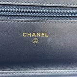 シャネル CHANEL CCフィリグリーチェーンバッグ A93340 25番台 ネイビー キャビアスキン レディース ショルダーバッグ
