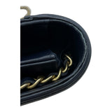 シャネル CHANEL CCフィリグリーチェーンバッグ A93340 25番台 ネイビー キャビアスキン レディース ショルダーバッグ