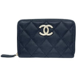 シャネル CHANEL 二つ折り財布 AP4085 ランダムシリアル ブラック GD金具 キャビアスキン レディース 二つ折り財布