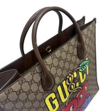 グッチ GUCCI GGスプリーム チェリープリント トートバッグ 703264 ブラウン GGスプリームキャンバス/レザー ユニセックス トートバッグ