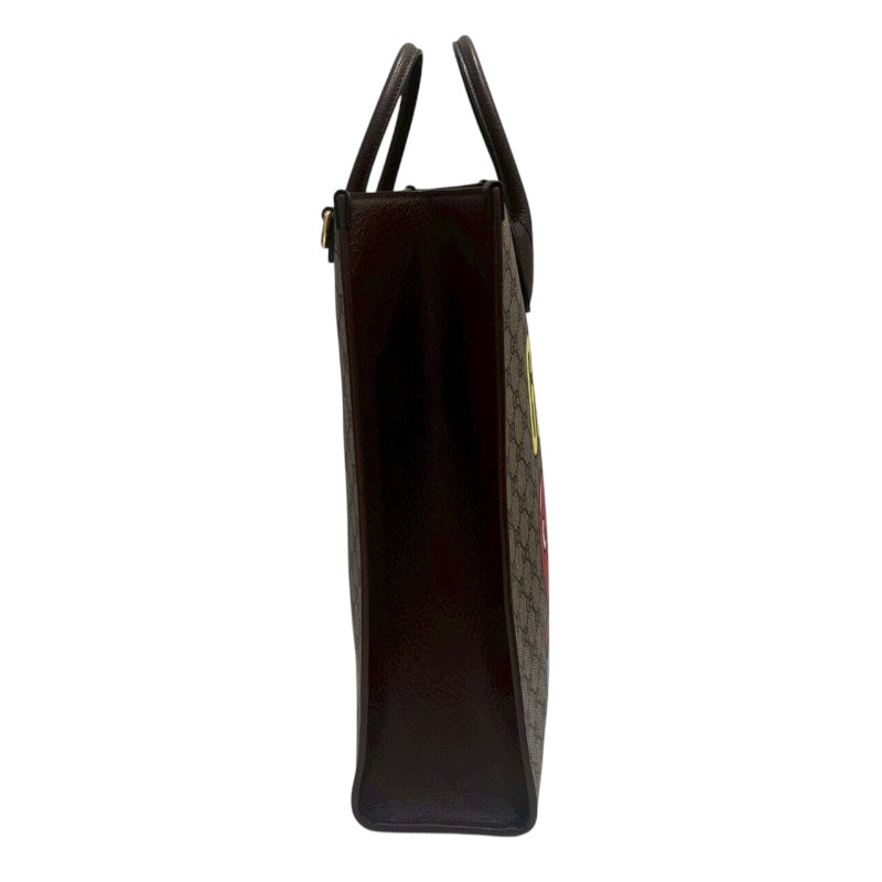 グッチ GUCCI GGスプリーム チェリープリント トートバッグ 703264 ブラウン GGスプリームキャンバス/レザー ユニセックス トートバッグ