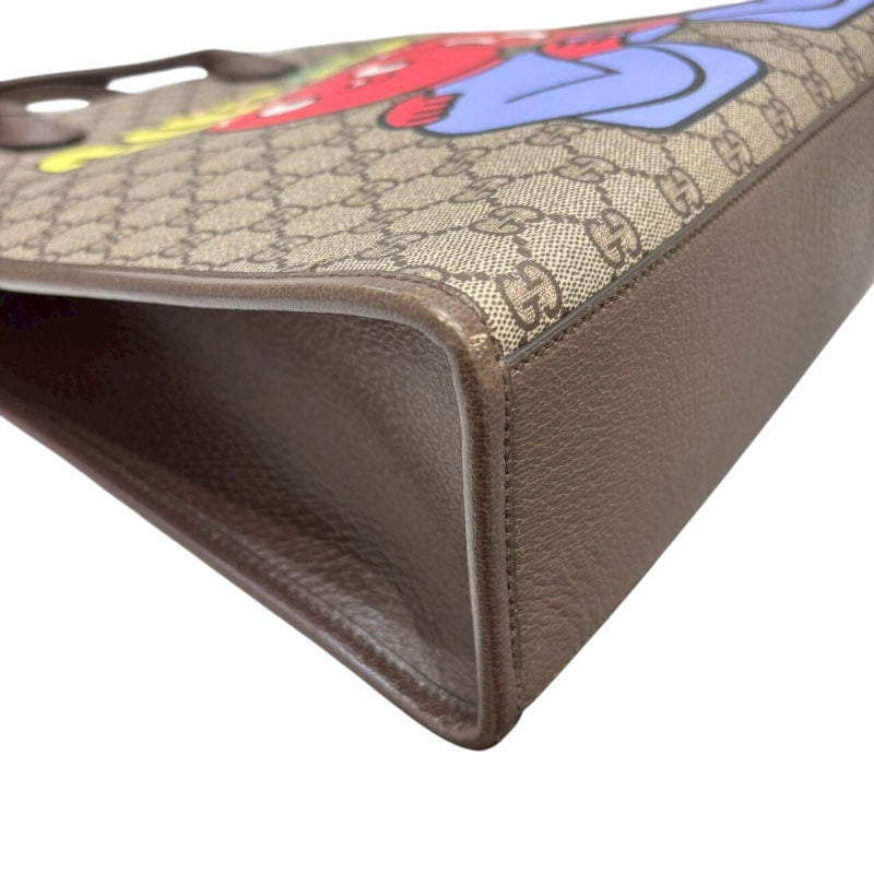グッチ GUCCI GGスプリーム チェリープリント トートバッグ 703264 ブラウン GGスプリームキャンバス/レザー ユニセックス トートバッグ
