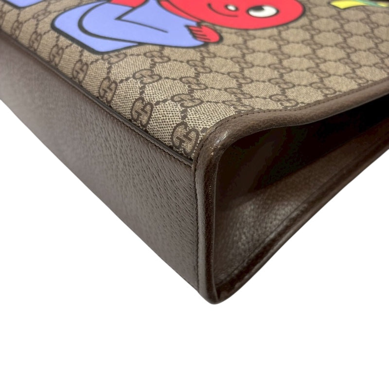 グッチ GUCCI GGスプリーム チェリープリント トートバッグ 703264 ブラウン GGスプリームキャンバス/レザー ユニセックス トートバッグ