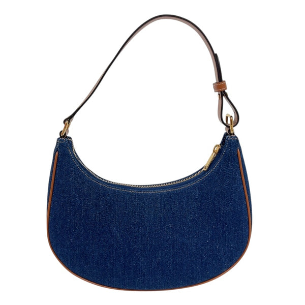 セリーヌ CELINE アヴァバッグ 193952 ブルー　ゴールド金具 デニムジャンバス レディース ショルダーバッグ