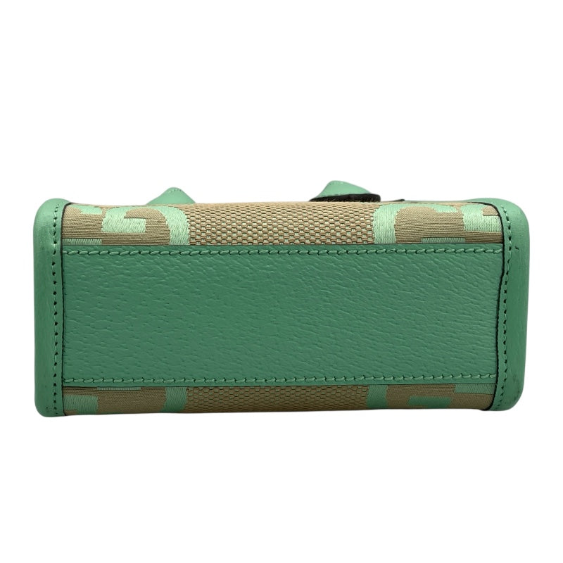 グッチ GUCCI ジャンボGG ミニトート 671623 グリーン/ベージュ ジャンボGGキャンバス レディース ショルダーバッグ