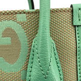 グッチ GUCCI ジャンボGG ミニトート 671623 グリーン/ベージュ ジャンボGGキャンバス レディース ショルダーバッグ