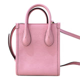 グッチ GUCCI ミニトート ばなにゃコラボ 671623 ピンク レザー レディース ショルダーバッグ