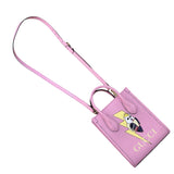 グッチ GUCCI ミニトート ばなにゃコラボ 671623 ピンク レザー レディース ショルダーバッグ