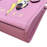 グッチ GUCCI ミニトート ばなにゃコラボ 671623 ピンク レザー レディース ショルダーバッグ