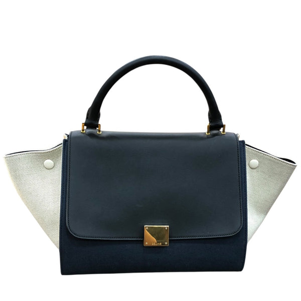 セリーヌ CELINE トラペーズ スモール 174683 ブラック・ネイビー・ベージュ カーフ・キャンバス ユニセックス ショルダーバッグ