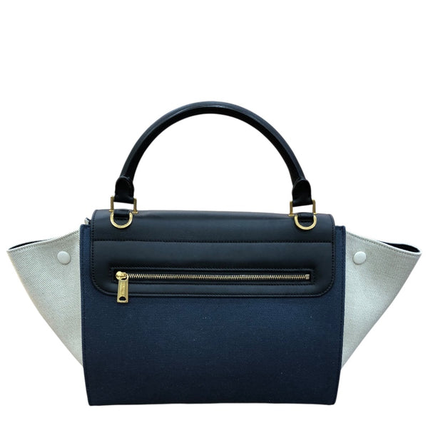 セリーヌ CELINE トラペーズ スモール 174683 ブラック・ネイビー・ベージュ カーフ・キャンバス ユニセックス ショルダーバッグ